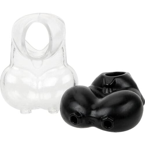 IKOKY Delay Ejaculation Cock Sleeve Reusable Chastity Cage Scrotum Bondage Restraint Sex Toys For Men Penis Rings