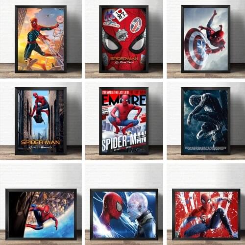 Canvas Painting Marvel Spiderman Superheroes Avengers Movie Poster Print Modern Wall Art Picture for Living Room Home Decoration