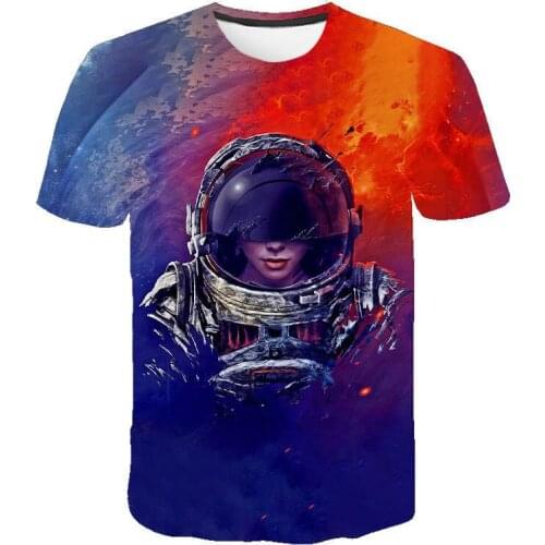Space Astronaut Graphic T Shirts Tee Men Clothing Camisetas Tops Ropa Hombre Camisa Masculina Koszulki Chemise Homme Poleras