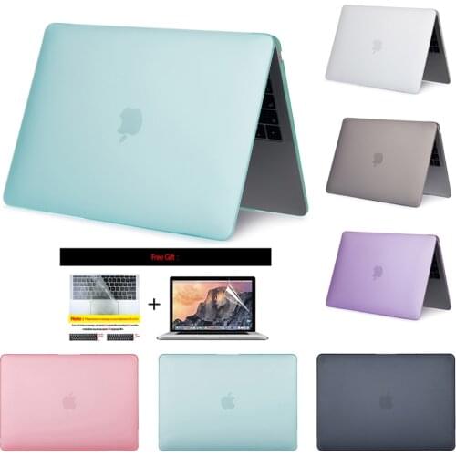 Matte Laptop Case For Apple MacBook Air Retina Pro 11 12 13 15 inch , Cover For MacBook 13.3 15.4 inch Touch Bar Shell protector