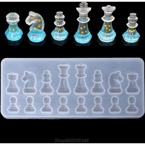 International Chess Shape Silicone Mold DIY Clay UV Epoxy Resin Mold Pendant Molds for jewelry Jy18 20 Dropship