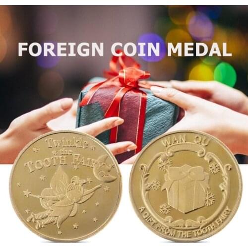 Non-currency Elf Pattern Coin Tooth Fairy Gold Plated Coin Commemorative Coins Creative Collectible Gifts Decoration