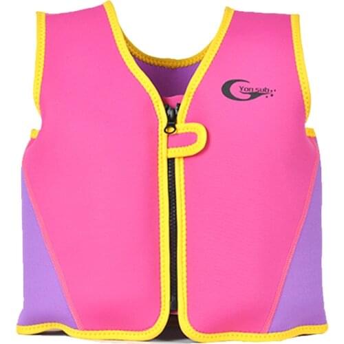 Neoprene life vest for Children Swimming Drifting Water Skiing Boating Safety Jacket Sun UV Protection Floation Swimsuit