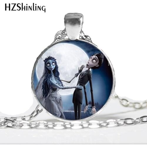 NS-00779 Classic Film Jewelry Tim Burtons Corpse Bride Emily Pendant Necklace Glass Cabochon Necklace Jewelry For Women HZ1