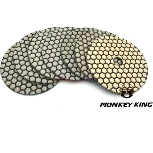 5'' Inch 125mm Dry Diamond Polishing Pads for Granite Marble Quartz 50 100 200 400 800 1500 3000