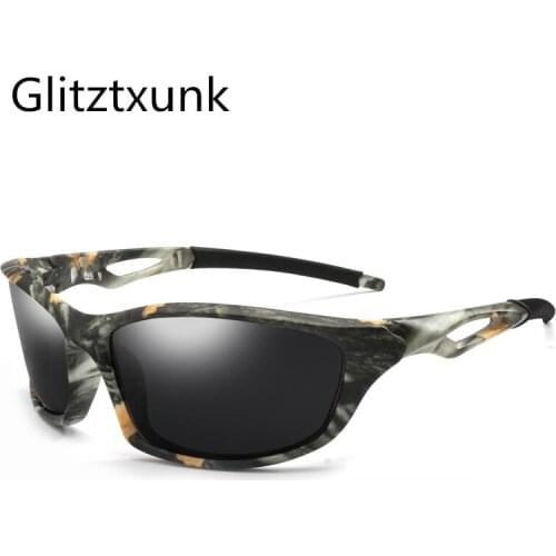 Glitztxunk Retro Brand Design New Polarized Sunglasses Mens Print Fashion Travel Fishing Sun Glasses For Men UV400Oculos Mascul