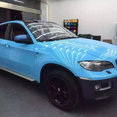 1.52*18M Super Glossy Sky Blue Film Car Paint Protection Film Car Body Wrap Car Vinyl Wrap