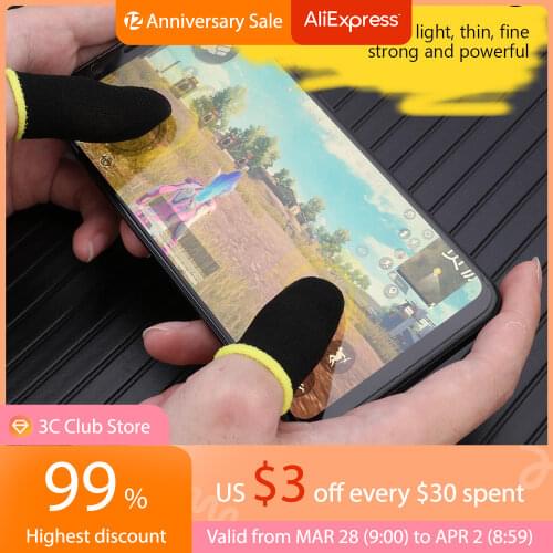 1Pair Knitted Breathable Mobilphone Games Finger Sleeve Touch Trigger for PUBG Mobilephone Games
