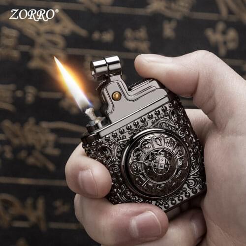 Zorro Retro Heavy Armor Can Be Rotated Disc to Play High-grade Kerosene Lighters Gift