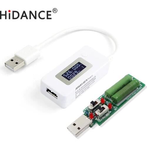 Digital Display USB Tester Current Voltage Charger Capacity Doctor power bank Battery meter Detector+discharge resistance Load