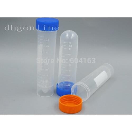 10 pcs 50ml specimen container jar Empty Security sterile plastic sample screw cap