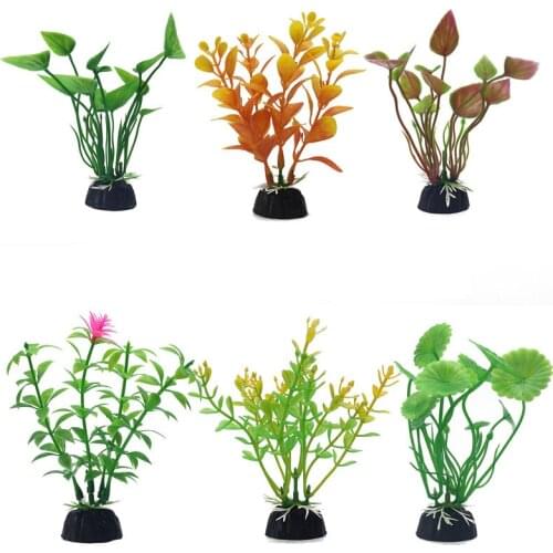 10pcs Decorative Simulated Aquatic Weed Aquarium Accessories Fish Tank Decorations Acuario Tools Aquario Ornaments Mini Plants