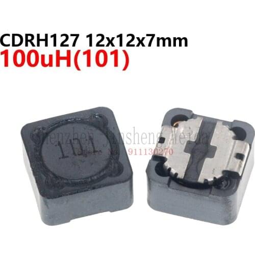 10PCS/lot 12*12*7MM 100uH 101 shielded inductor chip power inductor F7