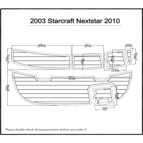 2003 Starcraft Nextstar 2010 Swim Platform Pad Boat EVA Teak Decking 1/4" 6mm