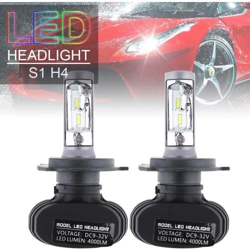 2pcs H4 S1 50W 8000LM 6000K CSP LED Car Headlight Kit Automobile Fog Lamp Hi / Lo Light Bulbs