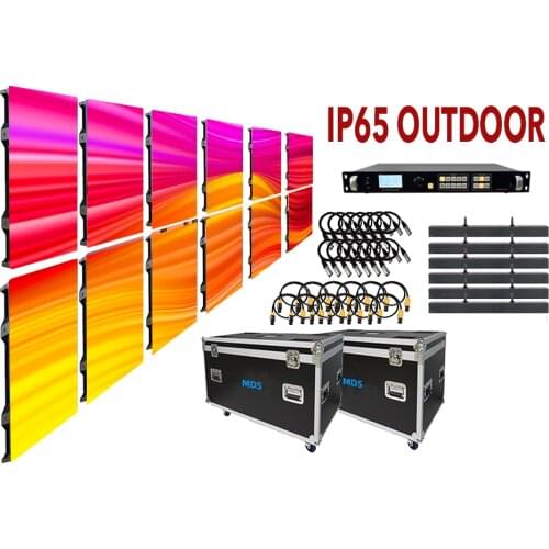 4 *3pcs Waterproof P3.91 Outdoor Rental LED Display Screen 500*500mm Stage Concerts Video Wall System