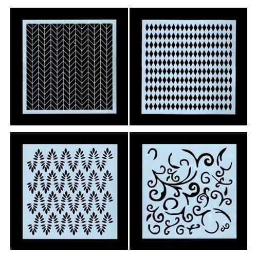 4pcs Leopard print Layering Stencils for Diy scrapbook/photo album Decorative Embossing coloring,painting stencil,home decor