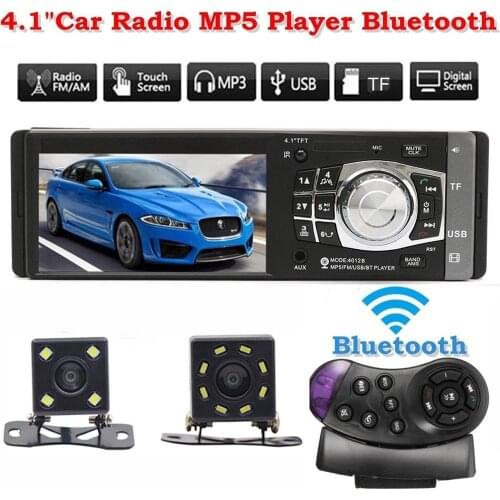 4012B 12V 4.1 Inch Touch Screen 1 Din car MP5 Bluetooth Card Radio Stereo FM Player U Disk Machine Supports Reversing Image