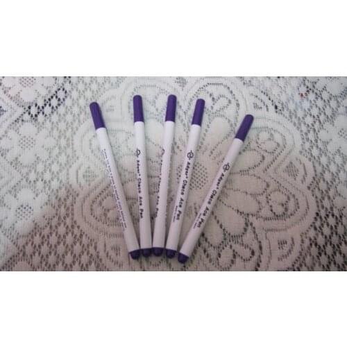 5pcs Purple Stitch Markers Soluble Cross Stitch Water Erasable Pens Grommet Textile Ink Marker Marking Pen for Patchwork Craft