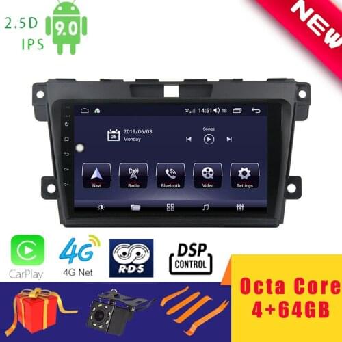 9" Android 10.0 Car Multimedia Player Stereo for Mazda CX-7 2008~2015 GPS Navigation Head Unit Octa Core DSP 2.5D+IPS 4G Carplay