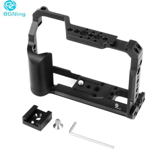 BGNing Aluminum Alloy Video Camera Cage Protective Camera Stabilizer w/1/4 3/8 Holes Cold Shoe Holder for XT20/XT30 Camera