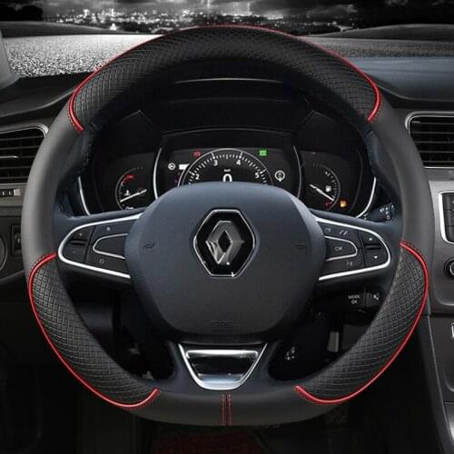 For Renault Scenic 1 2 3 4 Grand Scenic Megane Car Steering Wheel Cover Microfiber Leather Auto Accessories