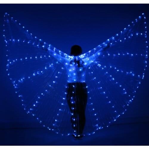 Children LED Light Isis Wings Belly Dance Costumes 360 Egyptian Stage Performance New Arrival Kids DJ LED Wings No Sticks