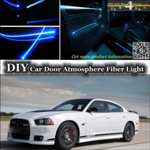 For Dodge Charger 2006~2015 interior Ambient Light Tuning Atmosphere Fiber Optic Band Lights Door Panel illumination
