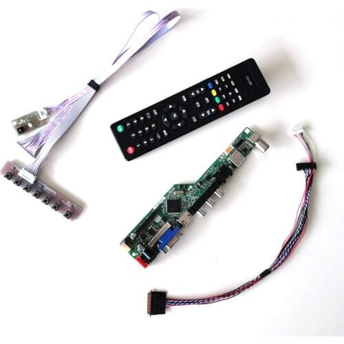 For LP140WH1-TLA4/TLB1 14" 1366*768 notebook PC T.V56 screen controller drive board LVDS 40Pin WLED VGA+AV+USB+RF DIY kit