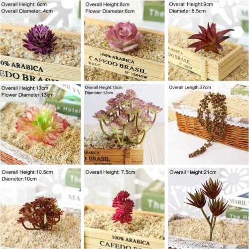 Home Garden Decoration Artificial Plants Purple Succulents Bonsai Flower Arrangement Accessories Fake Plants Planta Artificial