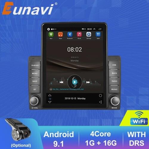 Eunavi 2 Din Android 9 IPS Screen Car Radio Audio Multimedia Player Universal Auto Stereo RDS FM WIFI 2Din 7 inch GPS Navigation