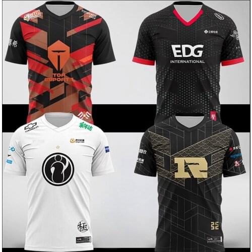 LOL LPL 2021 Esports Jersey FPX TES JDG SN IG RNG EDG Player Jersey THESHY Team Uniform T-shirt Custom ID Name Fans Game T Shirt