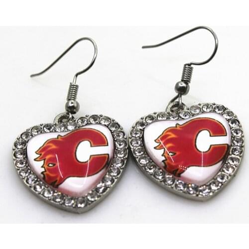 Ice Hockey 5pair/lot Calgary Team Earrings For Women Fashion Sport Charms Jewelry Earrings Jewelry Sports Earring