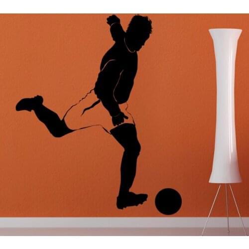 Player Shot Football Soccer Star Sketch Fashion Wedding Decor Waterproof Wall Sticker Bedroom Wallpaper Wall Decal Rooms Decor
