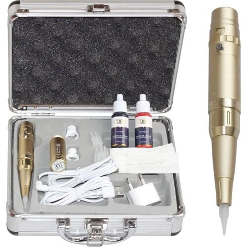 Import Motor Wireless Battery Permanent Makeup Eyebrow Lips Eyeliner Machine Tattoo Machine Ink Kit 35000R