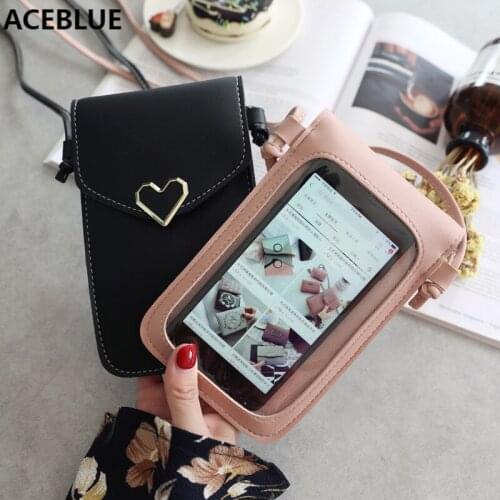 Touch Screen Cell Phone Purse Women Smartphone Bags Wallet Leather Shoulder Strap Handbag Women Bag for Iphone