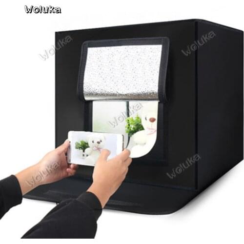 LED Studio 60CM Professional small shooting lighting box softbox set photographic prop equipment CD50 T03