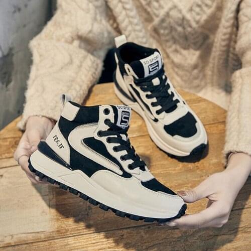 Summer Mesh Women Sport Shoes Light Thick Leather Sneakers for Women High Top Casual Running Shoes Ladies Zapatillas Mujer