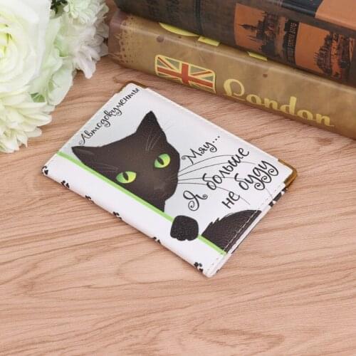 Cartoon Russian Case Cover for Car Drivers License ID Credit Card Holder Wallet D0UD