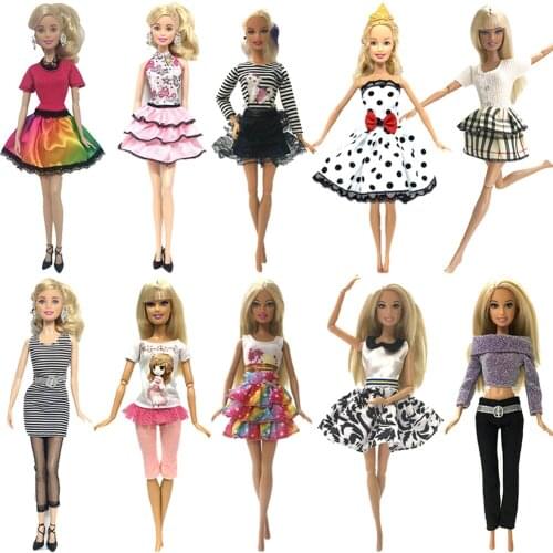 NK 10 Set Newest Princess Doll Outfit Beautiful Party Clothes Top Fashion Dress For Barbie Doll Best Girls' Gift Baby Toys