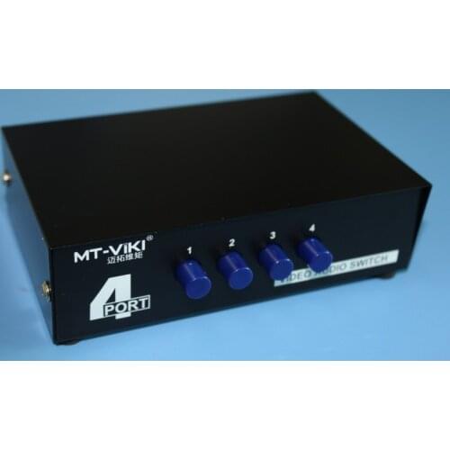 High Quality Original MT-VIKI RCA AV Switch Switcher Audio Video Selector 4 Input 1 Output MT-431AV