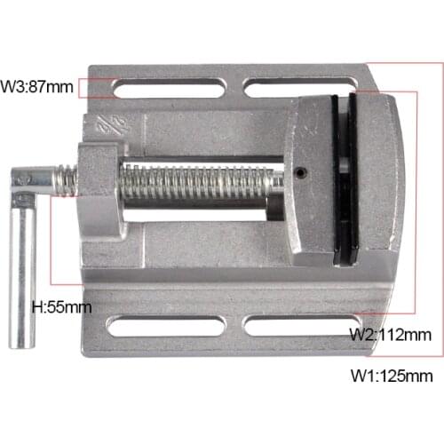 Aluminium Alloy 2.5" Flat Tongs Vice Milling Machine Bench Drill Vise Fixture Worktable Max 68mm