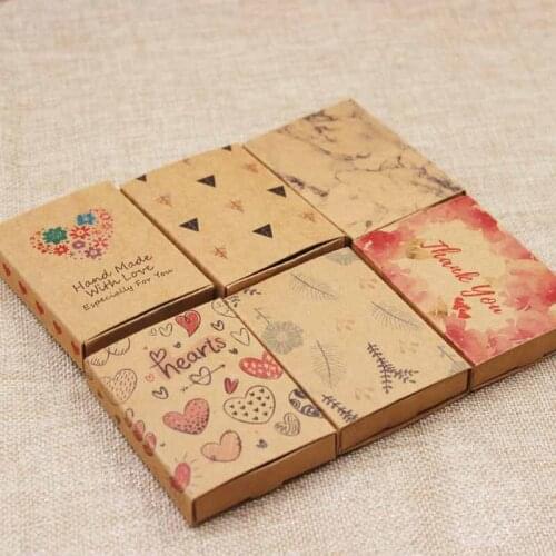 Dreamcatcher printed gift boxes handmade love gift box heart pattern necklace charm pendant/earring box 50pcs +50pc inner card