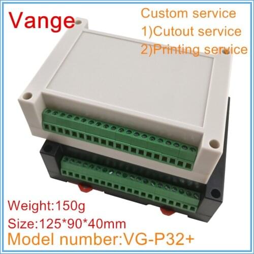 1pcs/lot switch control junction box outlet box 125*90*40mm ABS plastic instrument housing enclosure terminal block for PCB