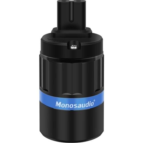 Monosaudio F184R Pure Copper Gold/Rhodium Plated Figure 8 Power Plug C7 AC Power Plug Connector 25A/250V Audio Grade Plug