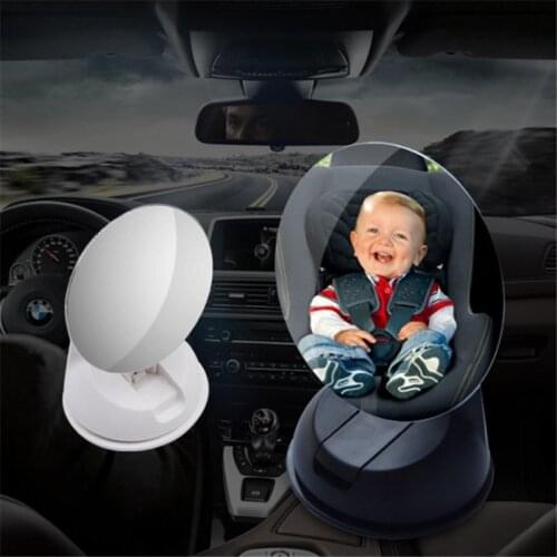 Adjustable Baby Car Mirror Car Back Seat Safety View Rearward Interior Baby Kids Safety Seats Mirror 75mm