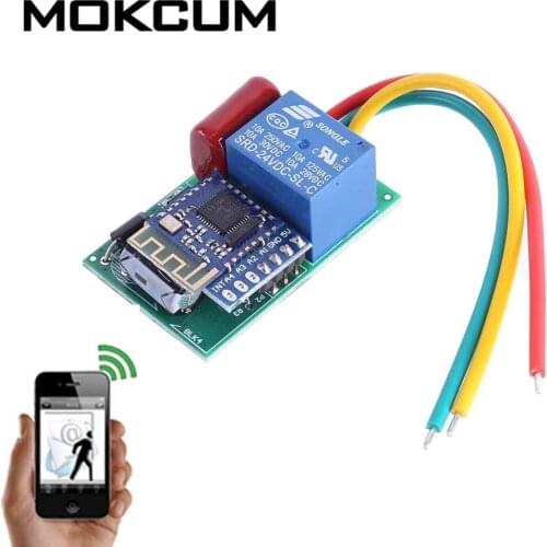 AC 110V 220V Wireless Bluetooth Relay Module Power-ON Voltage Output Self-locking/Momentary Switch Timer Delay Controller