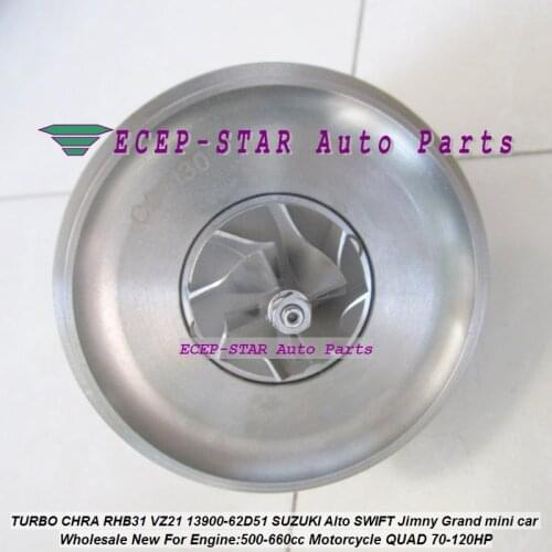 RHB31 VZ21 13900-62D51 Turbo Cartridge CHRA Core For SUZUKI Jimny ALTO Works 500-660cc MOTORCYCLE QUAD RHINO Dune Buggy 70-120HP