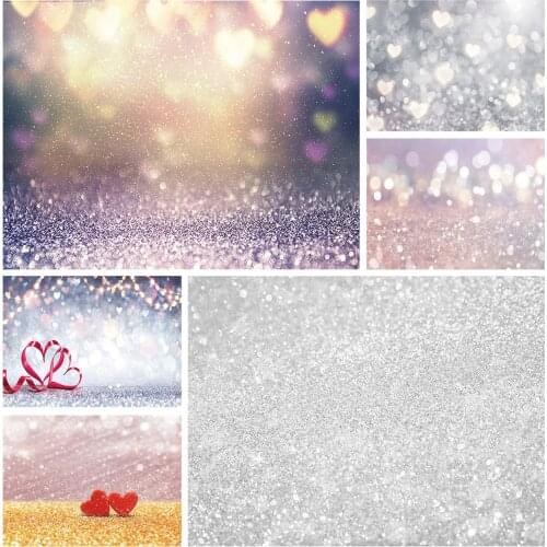 Silver Glitters Shining Party Photography Backgrounds Valentines Photographic Backdrops For Photo Studio Baby Shower Photocall