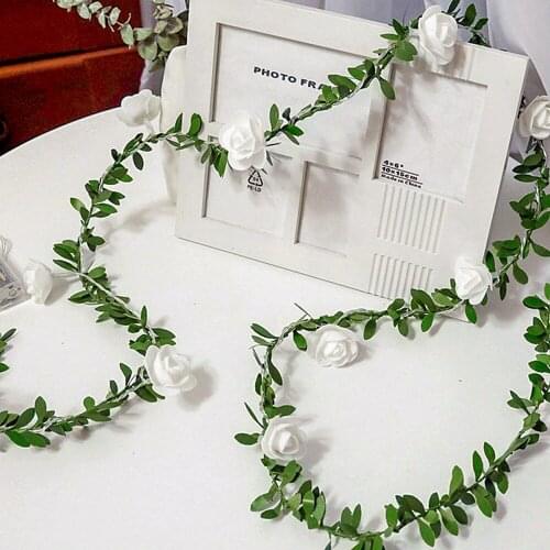 10/20/40leds Rose Flower Led Fairy String Lights Battery Powered ValentineS Day Wedding Party Garland Decor Flower Led Lights